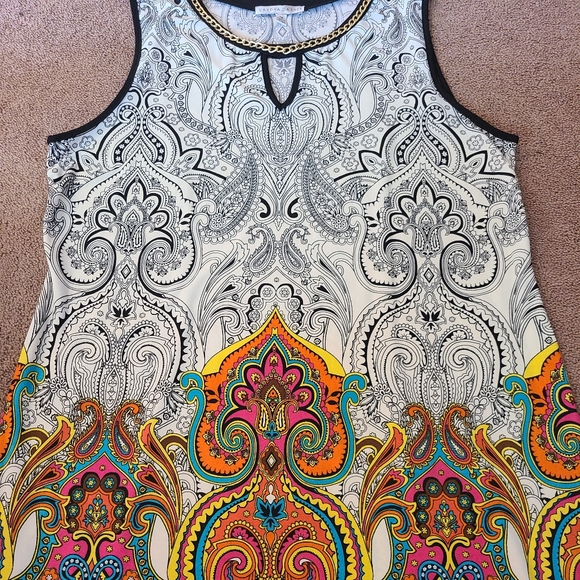 Sandra Darren size 14 black/white dress - Picture 3 of 15